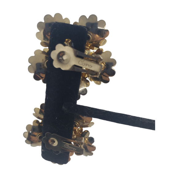 Vintage RARE Coro Clip-On Earrings White Daisy Cluster Rhinestone Center - Picture 9 of 15